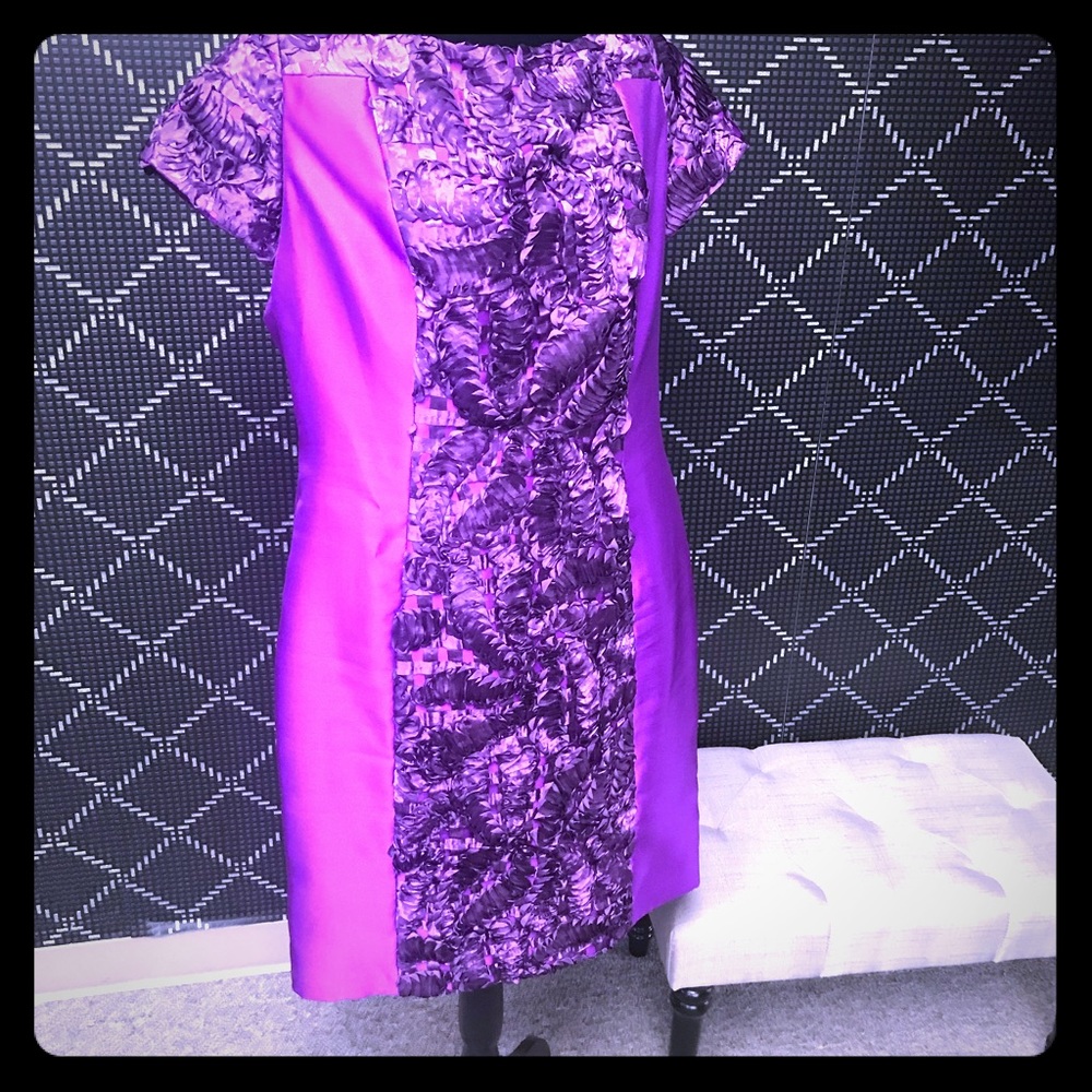 B Michael size 16 Purple Party Dress